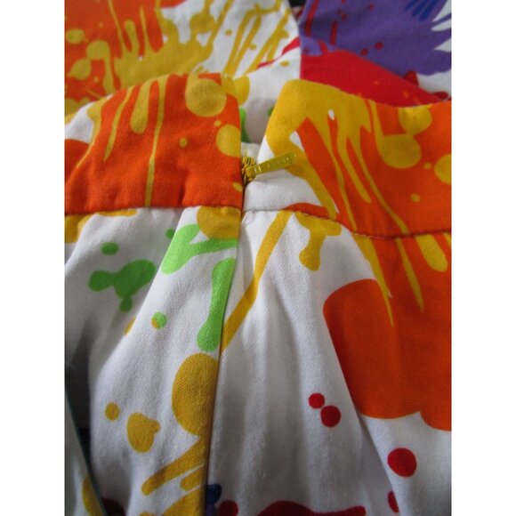 Loudmouth Ladies Splash Art Skort Golf US 8 Bright Paint Splatter Drop Cloth GUC - Picture 13 of 15